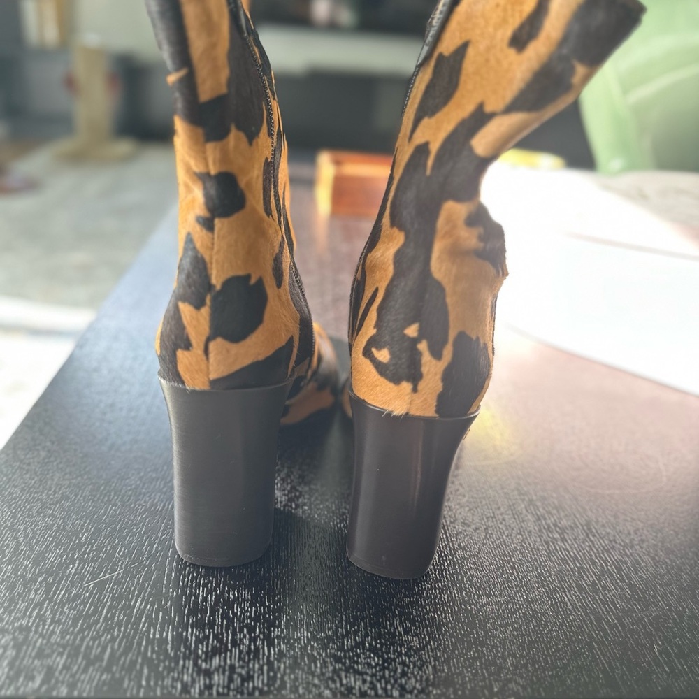 SCHUTZ Leopard Pony Hair Ankle Boots - Picture 4 of 4